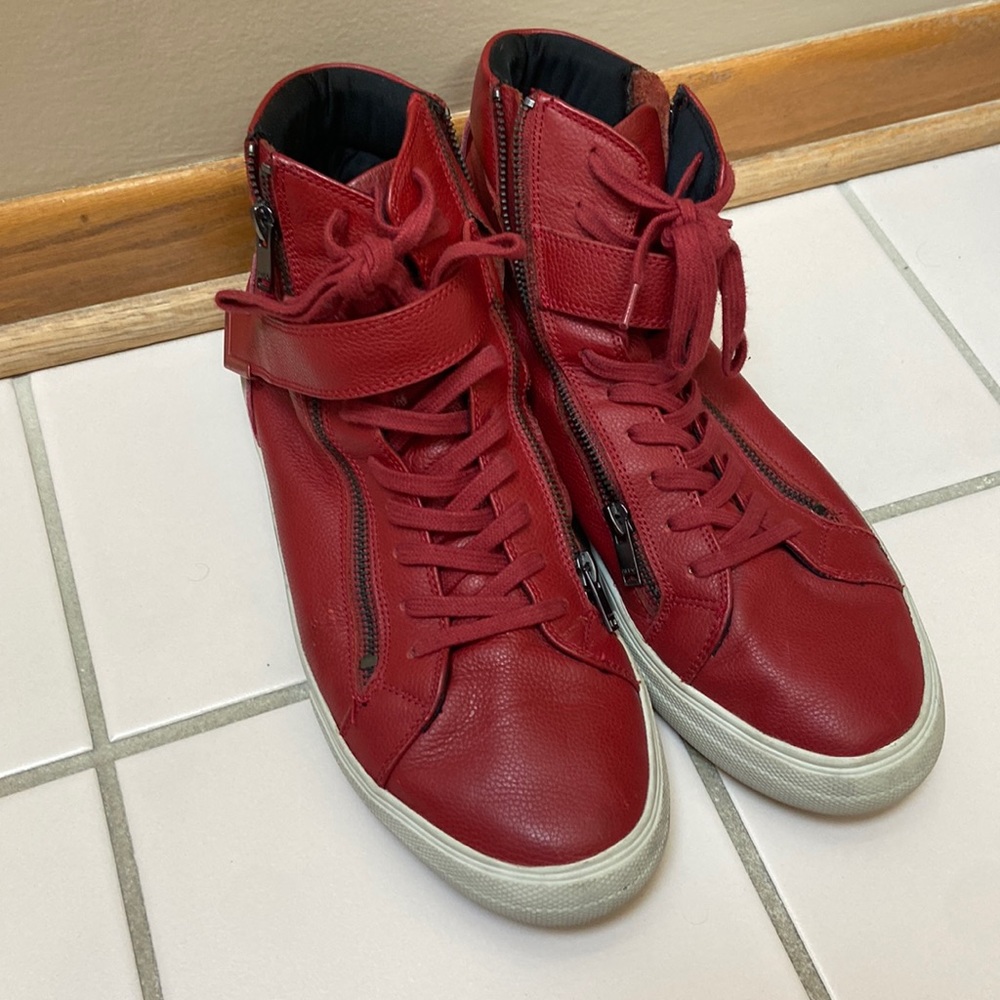 Red Leather ALDO Sneakers Men’s Size 12 *Used*